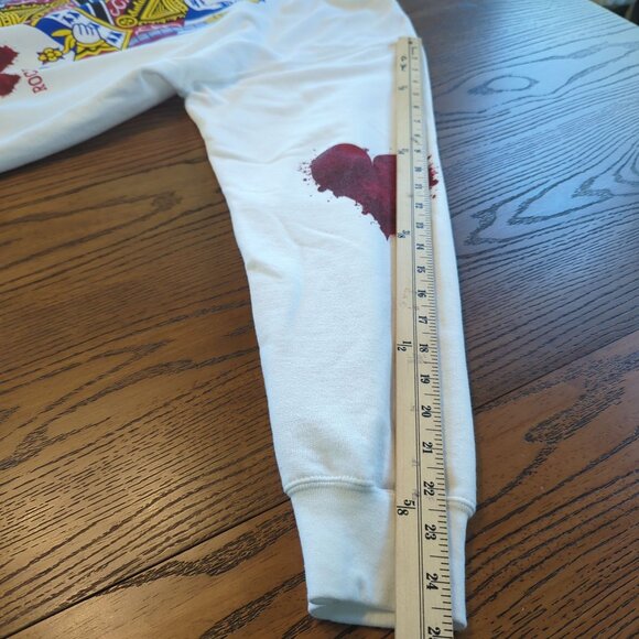 Hard Rock Hotel & Casino Biloxi white zip Hoodie size L Queen of Hearts Graphic - Picture 14 of 16